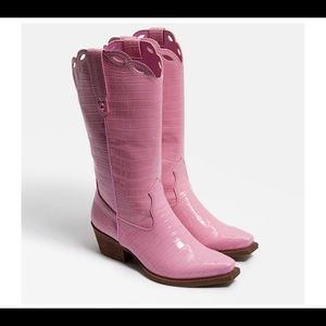 Sam Edelman pink cowboy boots